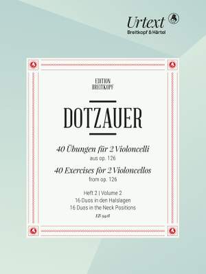 Dotzauer: 40 Übungen für 2 Violoncelli, op. 126 Volume 2