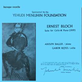 Bloch: Suite No.2 for Solo Cello, B.94