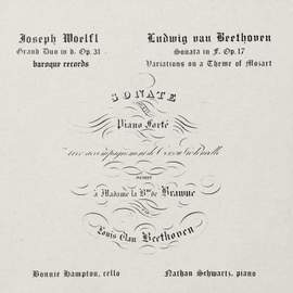 Woelfl: Grand Duo in D Minor, Op. 31 - Beethoven: Sonata in F Major, Op.17