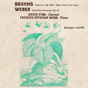 Brahms: Sonata In F, Op. 120/1 - Weber: Grand Duo Concertant, Op. 48