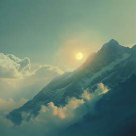 above the mountain