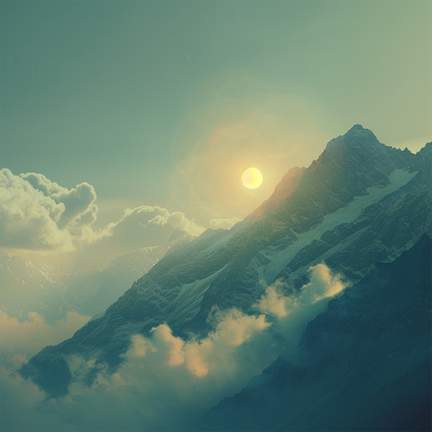 above the mountain