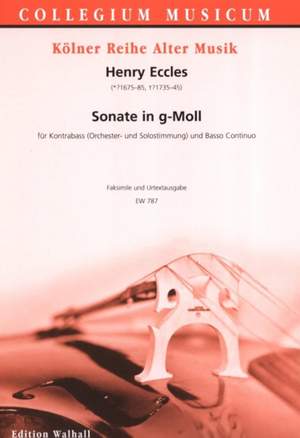 Eccles, H: Sonate in g-Moll
