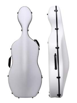 Young Pc Cello Case 4/4 White Weave With Wheels