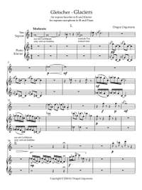 Ungureanu, Dragoș: Gletscher · Glaciers · Still · Silence' for saxophone and piano