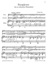 Gohr, Peter Emil: Paraphrase über ein altdeutsches Weihnachtslied for Piano, Violin and Cello