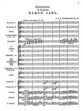Hartmann, Johan Peter Emilius: Overture to Hakon Jarl