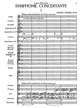 Jongen, Joseph: Symphonie Concertante for organ and orchestra, Op.81