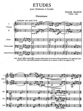 Martin, Frank: Études pour orchestre à cordes