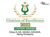 2022 Citation of Excellence: Band Class A, AA, AAAAA, AAAAAA and Orchestra