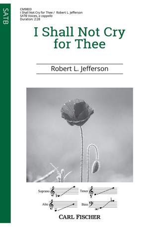 Jefferson, R: I Shall Not Cry for Thee D major