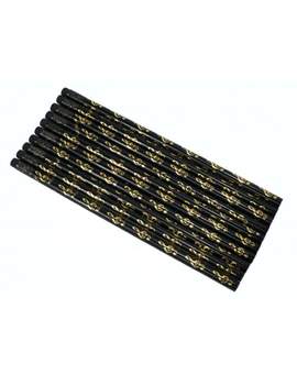 Pencil g-clef black/golden 10 pcs / set