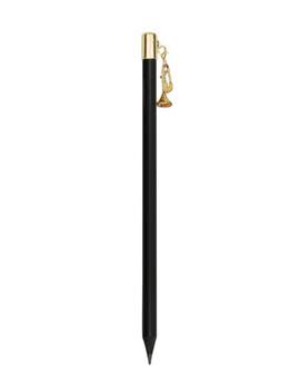 Pencil with trumpet charm gold