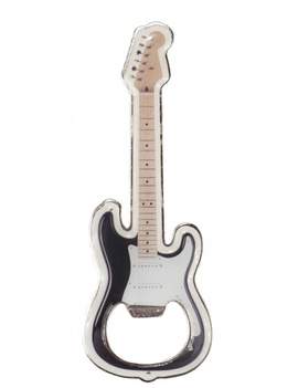 Bottle opener with magnet electric (black) guitar