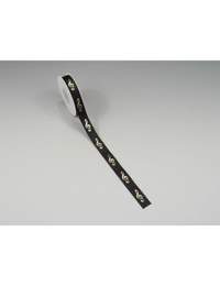 Ribbon g-clef black / gold 16 mm* 10 meters