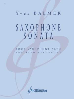 Yves Balmer: Saxophone Sonata