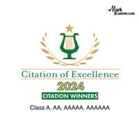 2024 Citation of Excellence: Band Class A, AA, AAAAA, AAAAAA