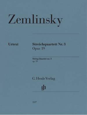 Zemlinsky, A: Streichquartett Nr. 3 op. 19