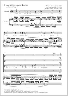 Schumann, Robert: Und wüsstens die Blumen