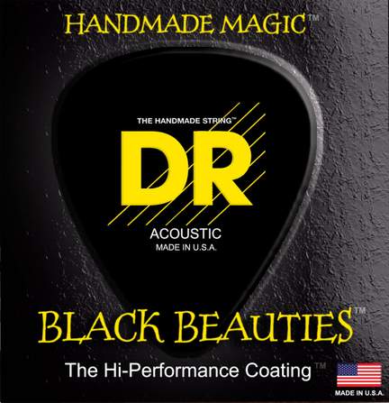 DR Strings Black Beauties Acoustic Medium