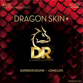 DR Strings Dragon Skin+ Coated Stainless Steel Bass Medium - 6 String