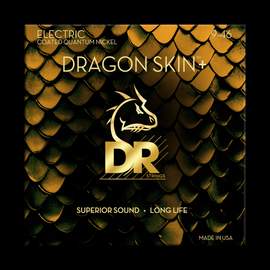DR Strings Dragon Skin+ Quantum Nickel Electric Guitar Light to Medium