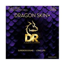 DR Strings Dragon Skin+ Quantum Nickel Electric Guitar Heavy - 8 String