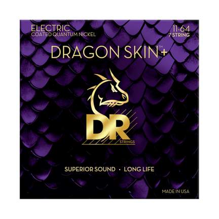 DR Strings Dragon Skin+ Quantum Nickel Electric Guitar Heavy - 7 String