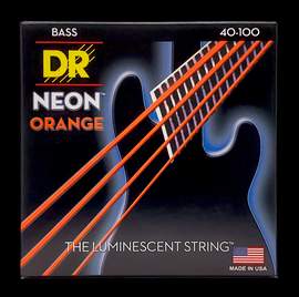 DR Strings Hi-Def Neon Orange Bass Light