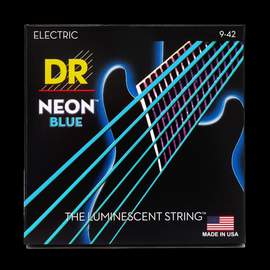 DR Strings Hi-Def Neon Blue Electric Light
