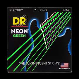 DR Strings Hi-Def Neon Green Electric Medium - 7 String