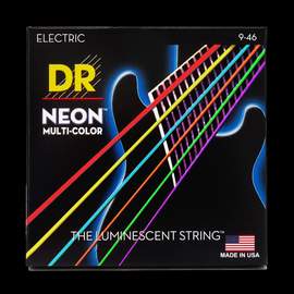 DR Strings Neon Multi-Colour Electric Light to Medium