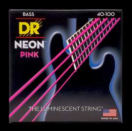 DR Strings Hi-Def Neon Pink Bass Light