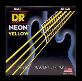 DR Strings Hi-Def Neon Yellow Bass Medium