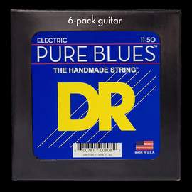DR Strings Pure Blues Electric Heavy - 6 Pack 
