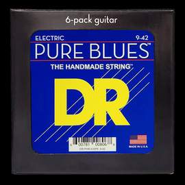 DR Strings Pure Blues Electric Light - 6 Pack 