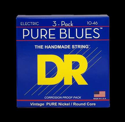 DR Strings Pure Blues Electric Medium -3 Pack 