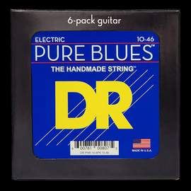 DR Strings Pure Blues Electric Medium - 6 Pack 