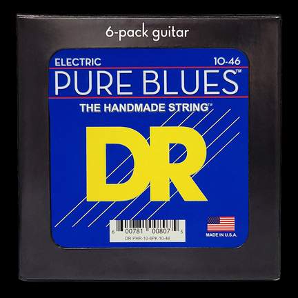 DR Strings Pure Blues Electric Medium - 6 Pack 