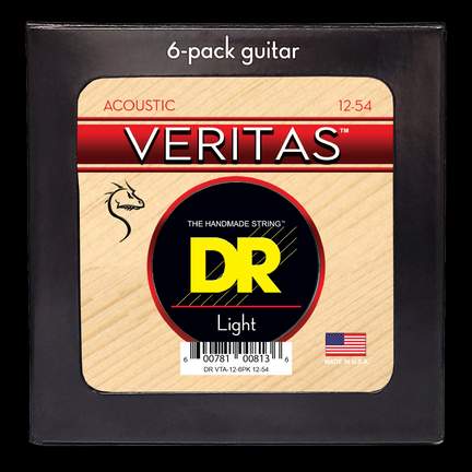DR Strings Veritas Acoustic Light - 6 Pack