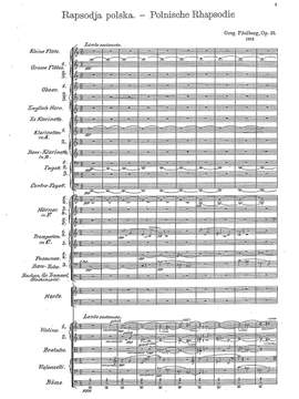 Fitelberg, Grzegorz: Polish Rhapsody for large orchestra, Op. 25