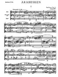 Juon, Paul: Arabesken, kleines Trio für Oboe, Klarinette und Fagott op. 73