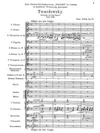 Pfohl, Ferdinand: Twardowsky. Rhapsody for large orchestra and male choir with mezzo-soprano solo op. 10