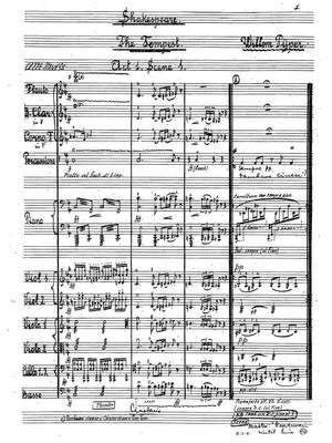 Pijper, Willem: Der Sturm (Incidental music to Shakespeare's play The Tempest)
