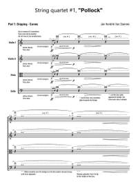 Van Damme, Jan Hendrik: String quartet #1, "Pollock" (Score  &  parts / New print)