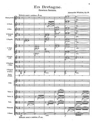 Winkler, Alexandre: En Bretagne, Ouverture-Fantaisie pour orchestre Op. 13