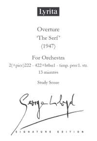 George Lloyd: Overture 'The Serf' for orchestra - Study Score