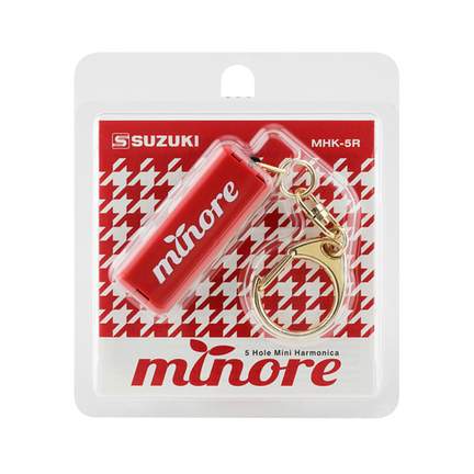 Suzuki MINORE 5-hole mini harmonica - Red
