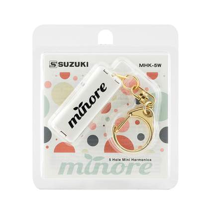 Suzuki MINORE 5-hole mini harmonica - White