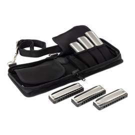 Suzuki Bluesmaster 10-hole diatonic harmonica set (G, A, Bb, C, D, F)
